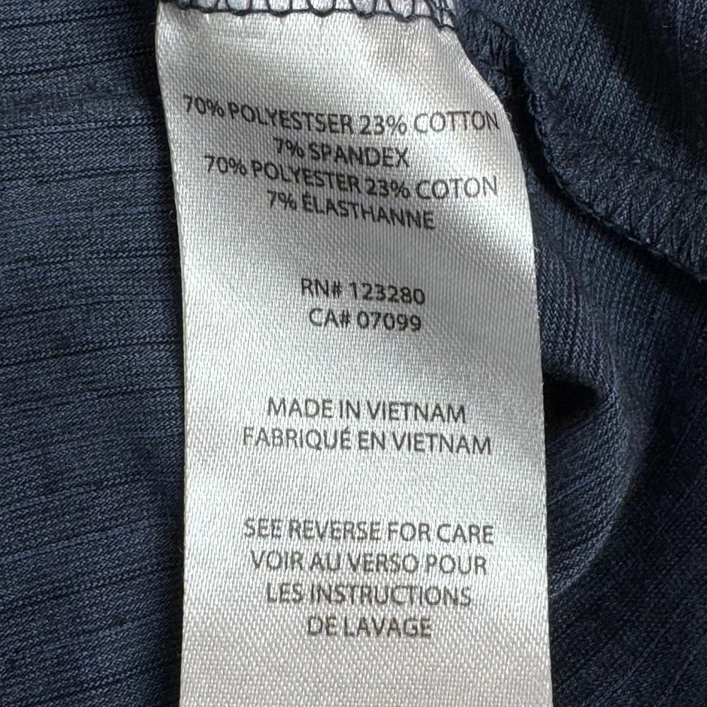 TravisMathew Mens Navy Heather Cimarron Golf Club Quarter Zip Pullover Medium